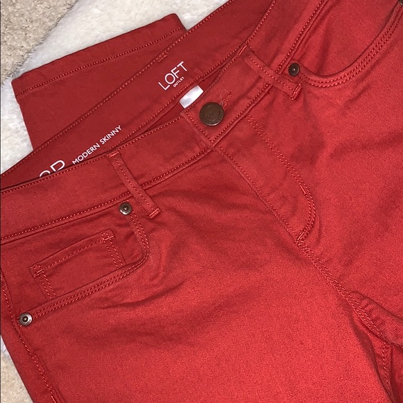 LOFT Pants - Sz. 8-P Burnt Orange, Modern Skinny Jeans